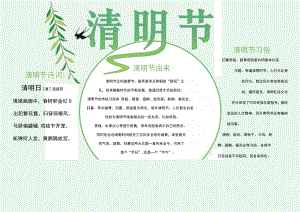 清明节手抄报电子小报模板.docx