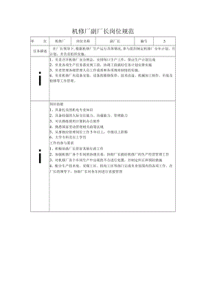 机修厂副厂长岗位规范.docx