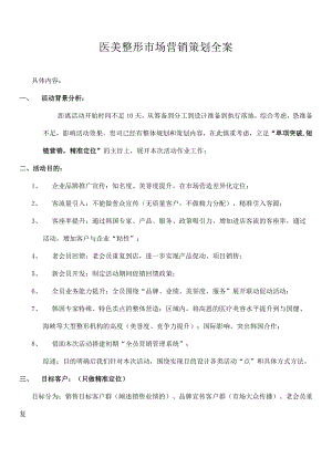 医美整形市场营销策划全案.docx