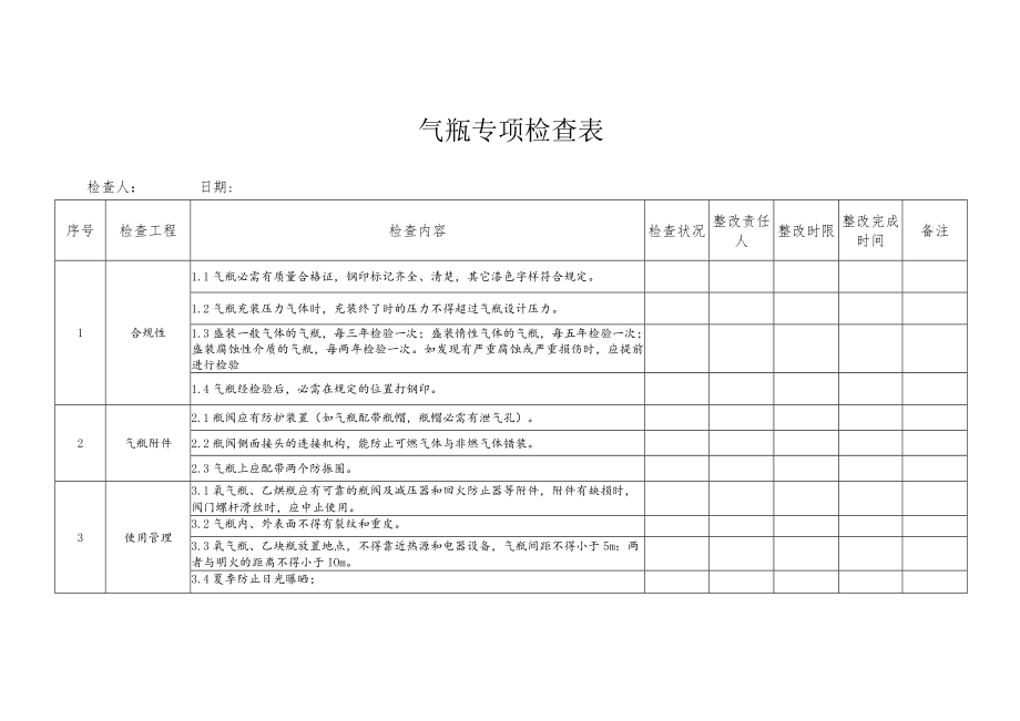 气瓶专项检查表.docx_第1页