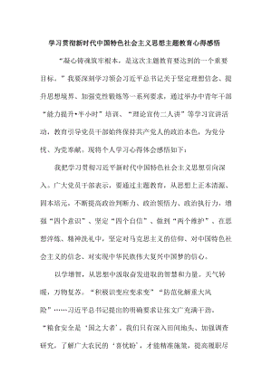 驻村书记党员干部组织学习贯彻新时代中国特色社会主义思想主题教育心得体会 （4份）.docx