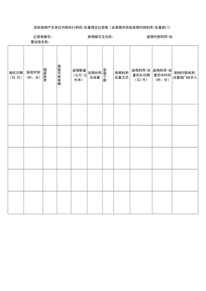危险废物产生单位内部自行利用.docx