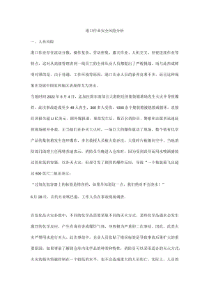 港口作业安全风险分析.docx