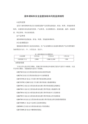 液体调味料安全监督抽检和风险监测细则.docx
