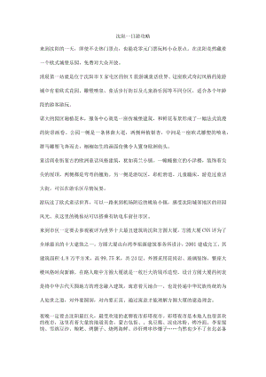 沈阳一日游攻略.docx