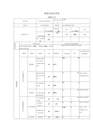 绩效目标自评020年度.docx