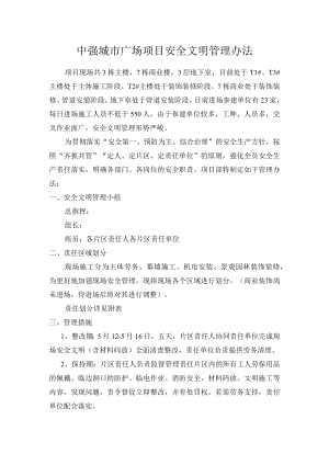 某项目安全文明管理办法.docx