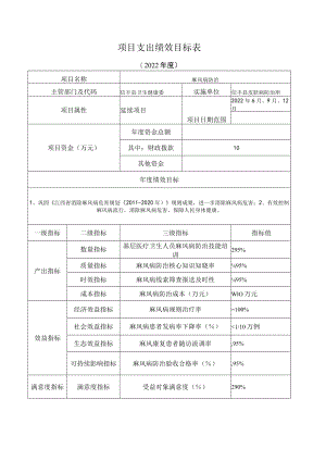 项目支出绩效目标表.docx