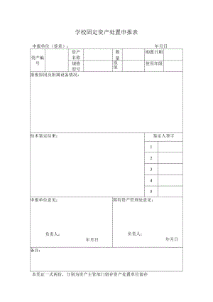 学校固定资产处置申报表.docx