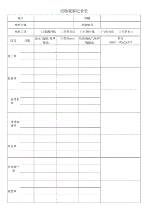 植物观察记录表.docx