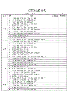 楼面卫生检查表.docx