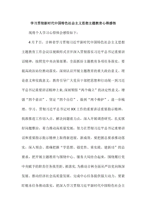 副镇长学习贯彻新时代中国特色社会主义思想主题教育心得感悟合辑三篇.docx