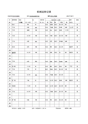机械运转记录11月.docx