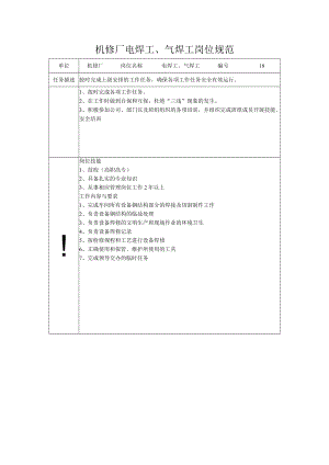 机修厂电焊工、气焊工岗位规范.docx