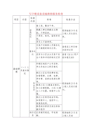 写字楼设备设施维修服务检查.docx