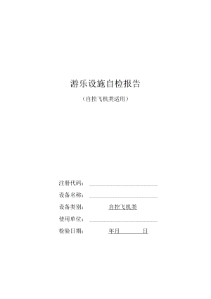 游乐园自控飞机自检报告.docx