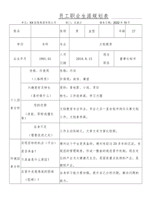 员工职业生涯规划表--模板.docx