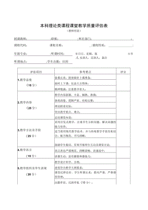 本科理论类课程课堂教学质量评估表.docx