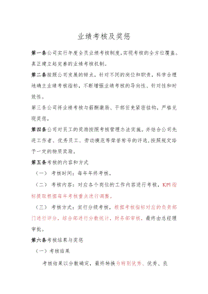 业绩考核及奖惩（初稿）.docx