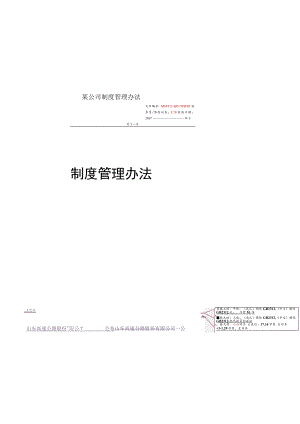 某公司制度管理办法.docx