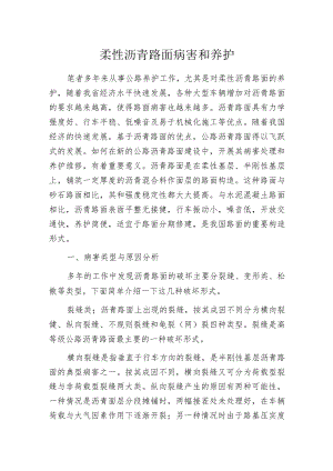 柔性沥青路面病害和养护.docx