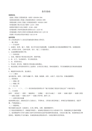 条形基础技术交底模板.docx