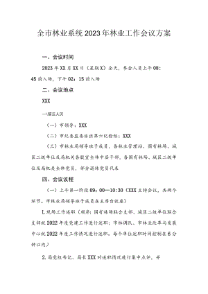 林业工作会议方案.docx