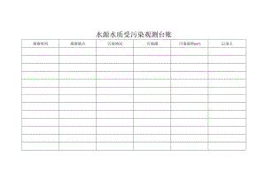 矿井水源水质受污染观测两种台帐.docx