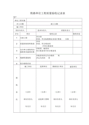 铁路单位工程质量验收记录表.docx