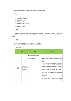 学校运营市场营销手册监控户外DEMO创造咨询量.docx