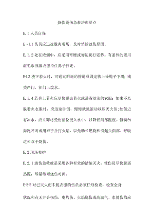 烧伤烫伤急救培训要点.docx