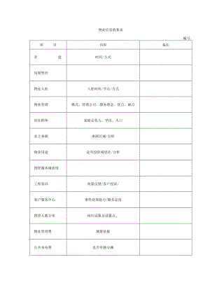 物业信息收集表.docx