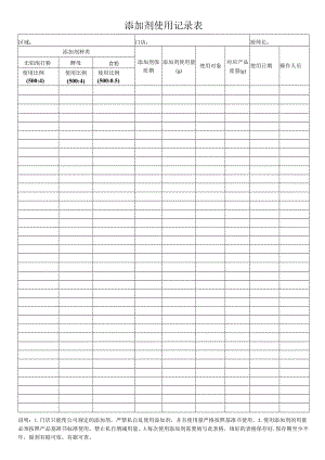 添加剂使用记录表.docx