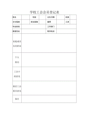 学校工会会员登记表.docx