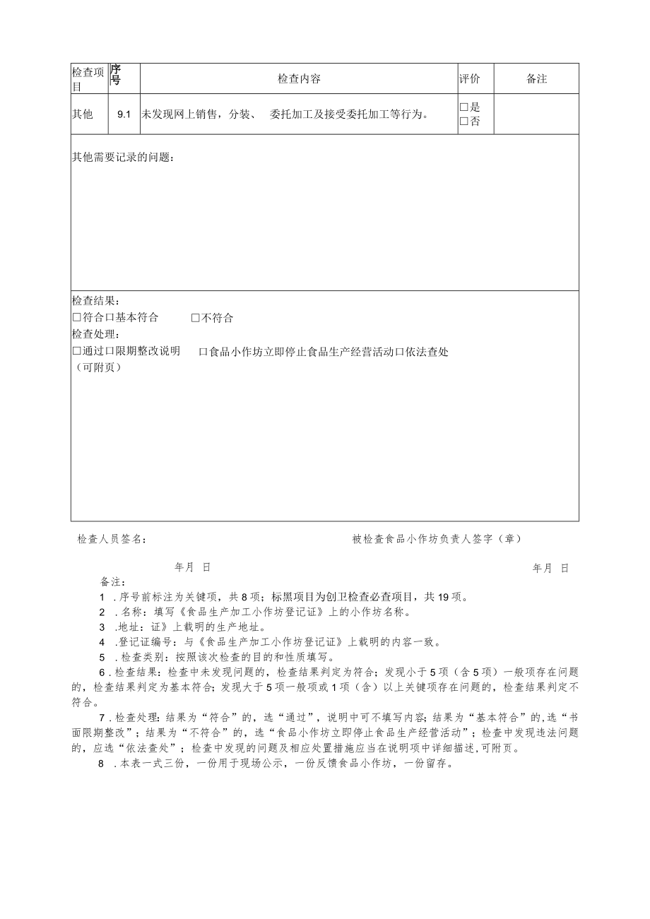 食品生产加工小作坊监督检查表.docx_第3页