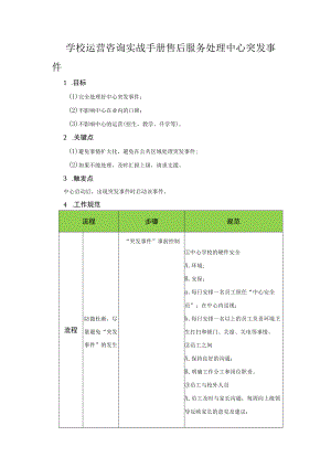 学校运营咨询实战手册售后服务处理中心突发事件.docx