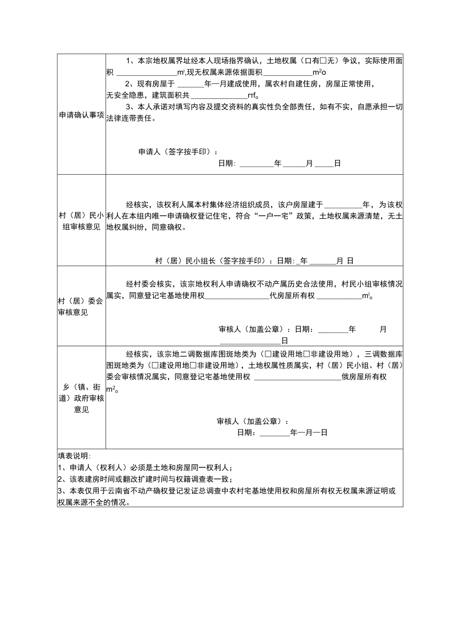 农村宅基地使用权和房屋所有权权属确认申请审核表.docx_第2页