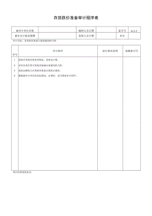存货跌价准备审计程序表.docx