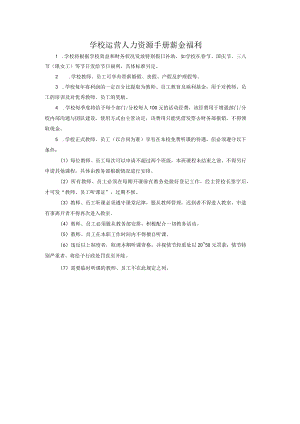 学校运营人力资源手册薪金福利.docx