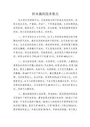 杉木栽培技术要点.docx