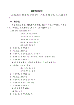 表彰项目说明.docx