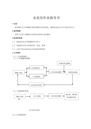 水泵房作业指导书.docx