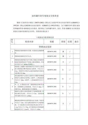 油库罐车卸车现场安全检查表.docx