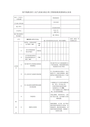 架空线路及杆上电气设备安装分项工程检验批质量验收记录表2.docx