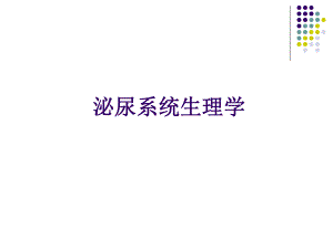 泌尿系统生理学.ppt