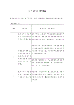 项目清单明细表.docx