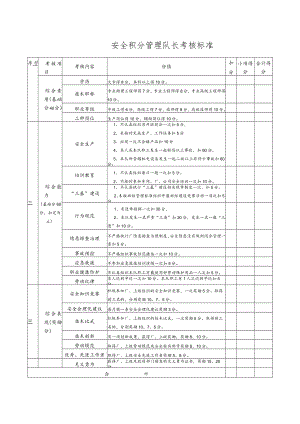 某公司安全积分管理队长考核标准.docx