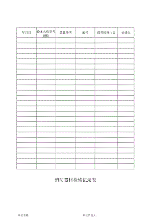 消防器材检修记录表.docx