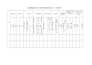 医院临床科主任基本情况登记表（个人填写）.docx