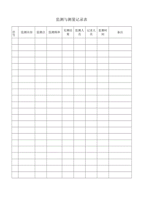 监测与测量记录表.docx